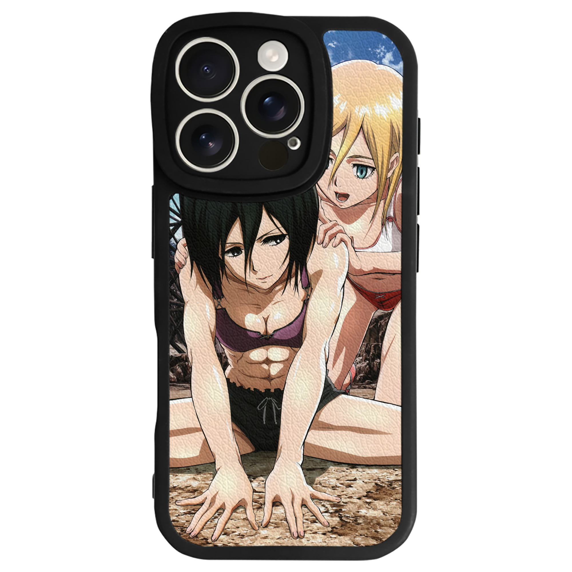 （画像用） 進撃の巨人 Attack on Titan 【iPhone 16シリーズ対応】シリコンスマホケース（レザー調） 材質：シリコン